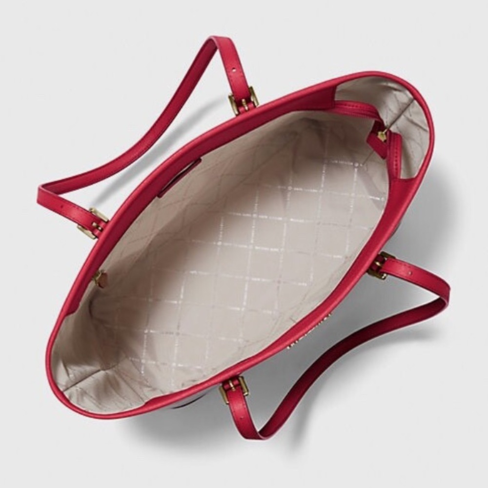 Michael Kors Large Red Leather Tote - Picture 2 of 13